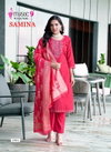 Samina Vol 1 by Mystic 9 Rayon Roman Silk Kurti With Bottom Dupatta Exporters In India
